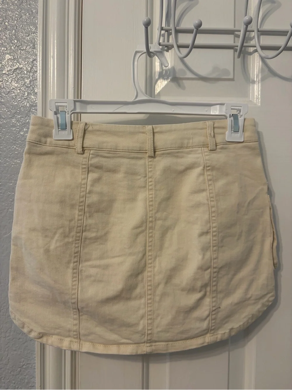 Cotton Candy LA Ivory Cargo Skirt with Front Flaps - Women